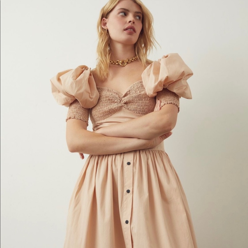 SWF Puff Sleeve Sweetheart Dress